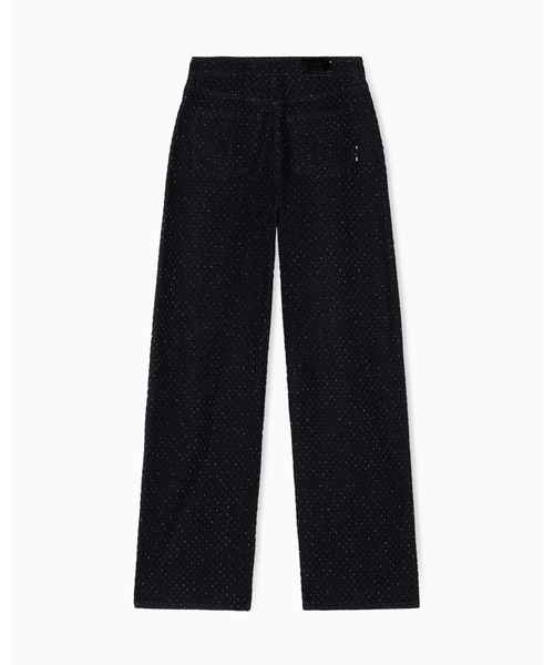 ARMANI EXCHANGE(アルマーニエクスチェンジ)の「【A|X アルマーニ エクスチェンジ】ストラス ブラックデニムパンツ_J38 RELAXED(デニムパンツ・レディース・ブラック・28inch/27inch/26inch/25inch/24inch)」の2枚目の写真