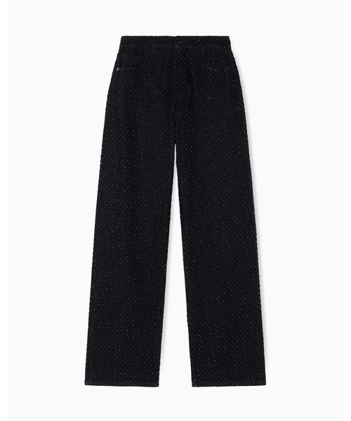 ARMANI EXCHANGE(アルマーニエクスチェンジ)の「【A|X アルマーニ エクスチェンジ】ストラス ブラックデニムパンツ_J38 RELAXED(デニムパンツ・レディース・ブラック・28inch/27inch/26inch/25inch/24inch)」の5枚目の写真