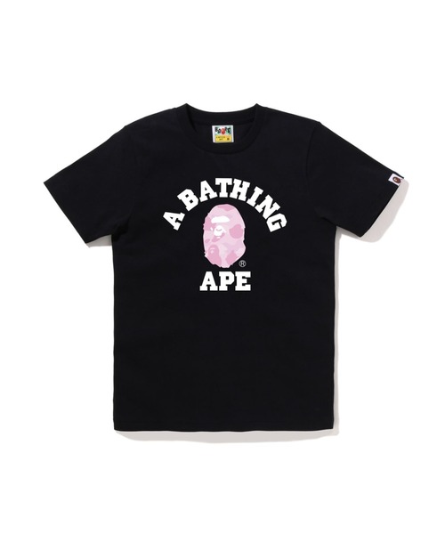 A BATHING APE(アベイシングエイプ)の「PASTEL COLOR CAMO COLLEGE TEE(Tシャツ/カットソー・レディース・ブラック×ピンク/ブラック×ブルー/ホワイト×ピンク/ホワイト×ブルー・MEDIUM/SMALL/XX-SMALL/X-SMALL)」の4枚目の写真