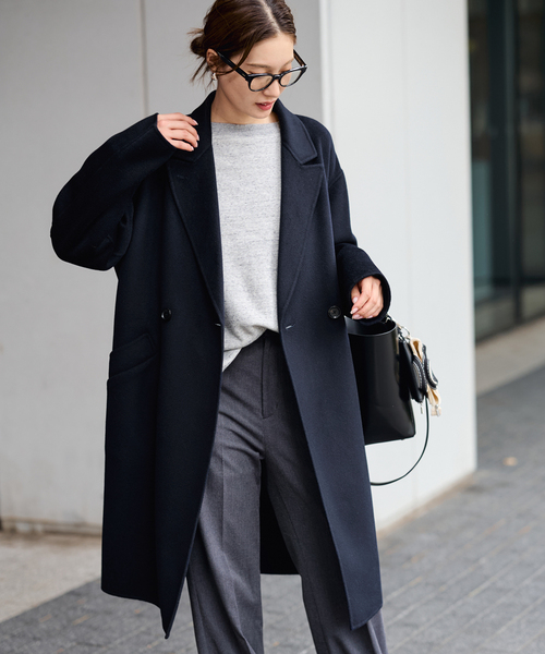 ダブルブレストチェスターコート今週で最後の出品です。 ≪追加≫SUPER160'sダブルブレストコート（チェスターコート