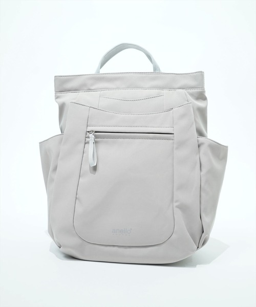 anello GRANDE(アネログランデ)の「"02"≪anello GRANDE≫IRIS/アイリス 10ポケット/12L リュック(バックパック/リュック・レディース・ライトグレー/ブラック・ONE SIZE)」の7枚目の写真