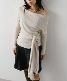 DRWCYS | ワンショルダーウエストリボントップス(Tシャツ/カットソー)