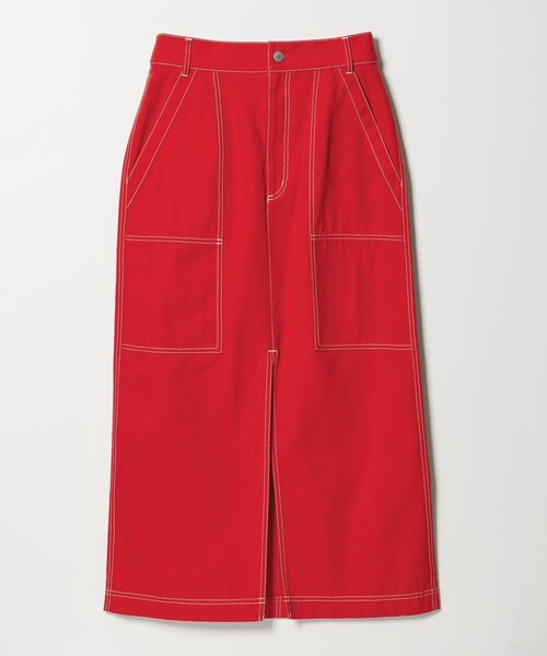 EMMEL REFINES（エメルリファインズ）の「＜EMMEL REFINES＞EM ベイカーライク ステッチ スカート（スカート・レディース・ナチュラル/レッド・S/M）」の18枚目の写真