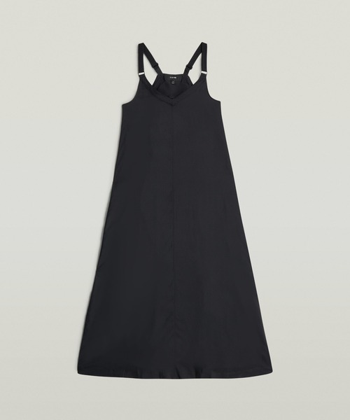 G-STAR(ジースター)の「Slip Dress/AラインVネックキャミワンピース/ロングレングス(ワンピース・レディース・ダークブラック・SMALL/X-SMALL/MEDIUM)」の5枚目の写真