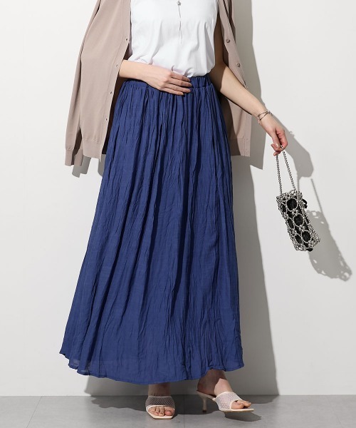 slattgir(スラットジール)の「高身長 ふわっと軽やかエアリースラブスカート(トールサイズ)(スカート・レディース・ブラック/ブルー/グレー/モカ・TM/TL/TLL/T3L/T4L/T5L)」の11枚目の写真