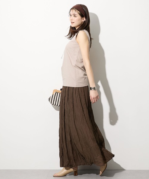 slattgir(スラットジール)の「高身長 ふわっと軽やかエアリースラブスカート(トールサイズ)(スカート・レディース・ブラック/ブルー/グレー/モカ・TM/TL/TLL/T3L/T4L/T5L)」の18枚目の写真