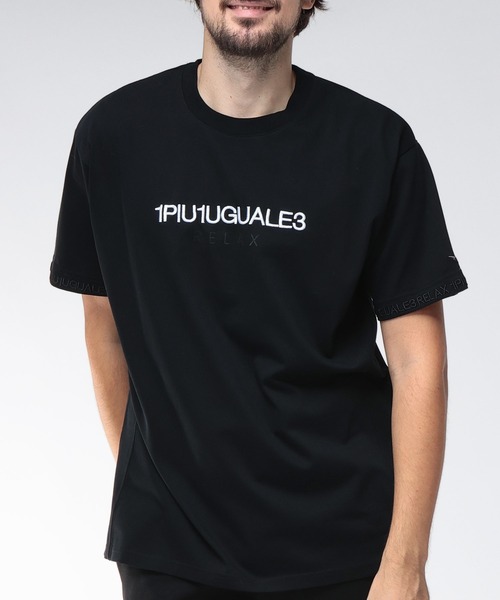 1PIU1UGUALE3 RELAX (ウノピゥウノウグァーレトレ リラックス)の「1PIU1UGUALE3 RELAX (ウノ ピュ ウノ ウグァーレ トレ リラックス) フロント刺繍&バックライン ストーンロゴ 半袖 Tシャツ 1PRUST26087SZ メンズ(Tシャツ/カットソー・メンズ・ホワイト/ブラック・S/M/L/2XL/XL)」の10枚目の写真