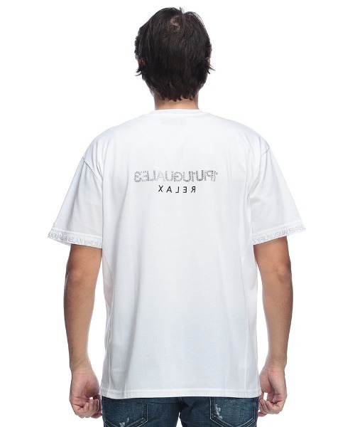 1PIU1UGUALE3 RELAX (ウノピゥウノウグァーレトレ リラックス)の「1PIU1UGUALE3 RELAX (ウノ ピュ ウノ ウグァーレ トレ リラックス) フロント刺繍&バックライン ストーンロゴ 半袖 Tシャツ 1PRUST26087SZ メンズ(Tシャツ/カットソー・メンズ・ホワイト/ブラック・S/M/L/2XL/XL)」の13枚目の写真