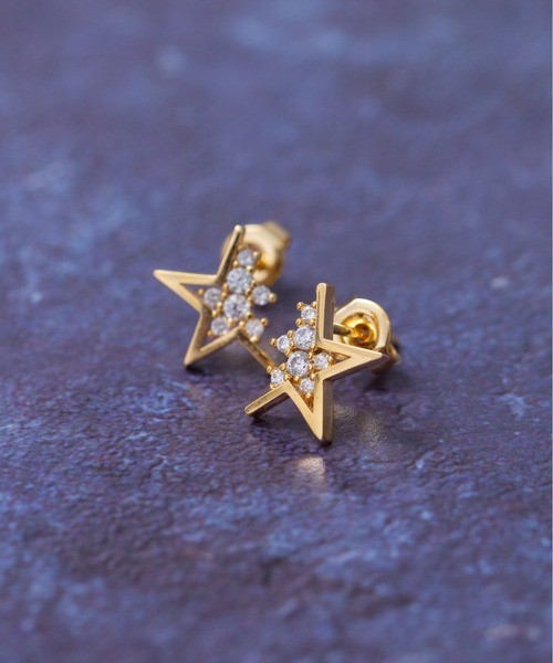 ビジューハーフスターピアス（ピアス（両耳用））｜LINFA （リンファ