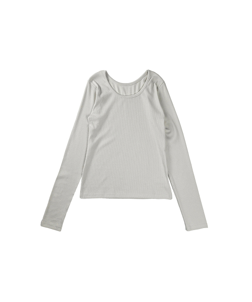 320SHOWROOM（320ショールーム）の「Scoop Neck Cotton Span T-Shirt Cream（Tシャツ/カットソー・レディース・アイボリー・FREE）」の4枚目の写真