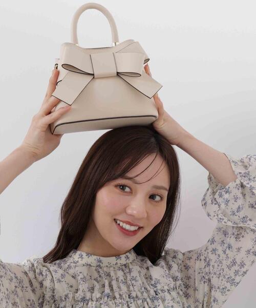 PROPORTION BODY DRESSING（プロポーションボディドレッシング）の「フロントリボンバッグミニ / 1216181105（ショルダーバッグ・レディース・イエロー/ブラック/アイボリー/ピンク/ホワイト/ブルー・ﾌﾘ-）」の16枚目の写真