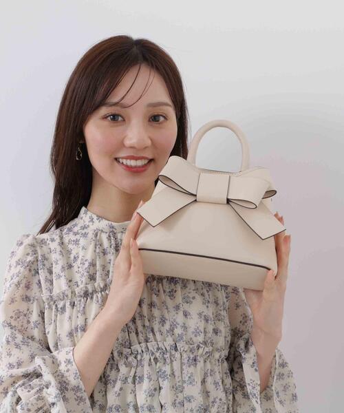 PROPORTION BODY DRESSING（プロポーションボディドレッシング）の「フロントリボンバッグミニ / 1216181105（ショルダーバッグ・レディース・イエロー/ブラック/アイボリー/ピンク/ホワイト/ブルー・ﾌﾘ-）」の17枚目の写真