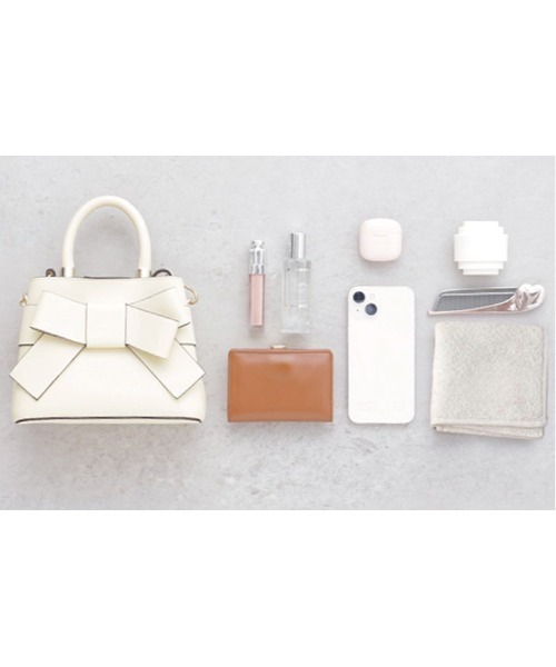 PROPORTION BODY DRESSING（プロポーションボディドレッシング）の「フロントリボンバッグミニ / 1216181105（ショルダーバッグ・レディース・イエロー/ブラック/アイボリー/ピンク/ホワイト/ブルー・ﾌﾘ-）」の7枚目の写真