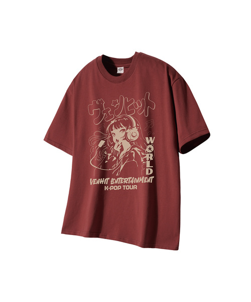 VENHIT(ベンヒット)の「VHCカモグラフィック半袖(Tシャツ/カットソー・レディース・カーキ/ブラウン/ホワイト/ブラック/バーガンディー・LARGE/SMALL/X-LARGE/MEDIUM)」の5枚目の写真