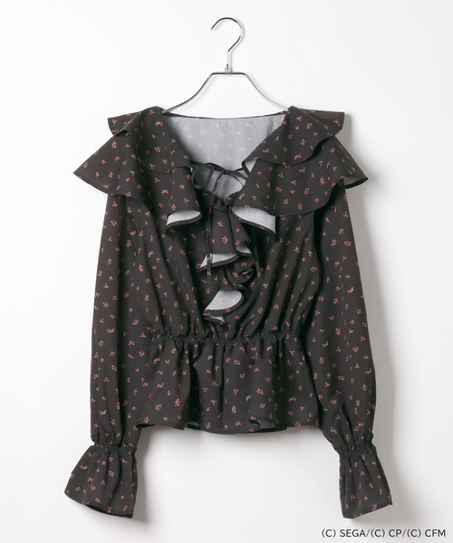 Heather(ヘザー)の「【プロジェクトセカイ×ZOZOTOWN】MORE MORE JUMP!ラッフルリボンブラウス 659943(シャツ/ブラウス・レディース・ブルー/エメラルド/グリーン/ピンク/レッド/オレンジ・FREE)」の5枚目の写真