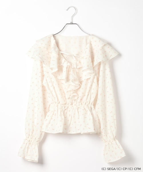 Heather(ヘザー)の「【プロジェクトセカイ×ZOZOTOWN】MORE MORE JUMP!ラッフルリボンブラウス 659943(シャツ/ブラウス・レディース・ブルー/エメラルド/グリーン/ピンク/レッド/オレンジ・FREE)」の6枚目の写真