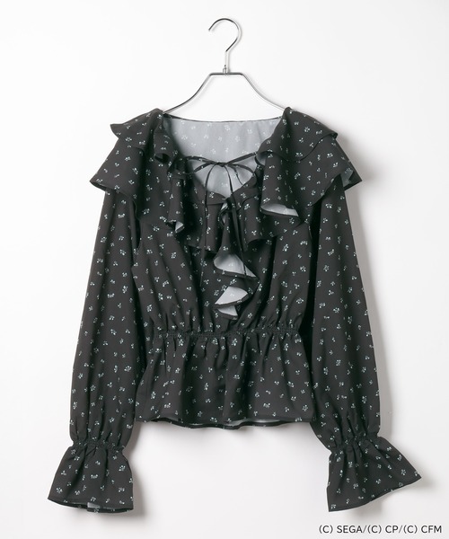 Heather(ヘザー)の「【プロジェクトセカイ×ZOZOTOWN】MORE MORE JUMP!ラッフルリボンブラウス 659943(シャツ/ブラウス・レディース・ブルー/エメラルド/グリーン/ピンク/レッド/オレンジ・FREE)」の3枚目の写真