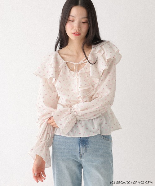Heather(ヘザー)の「【プロジェクトセカイ×ZOZOTOWN】MORE MORE JUMP!ラッフルリボンブラウス 659943(シャツ/ブラウス・レディース・ブルー/エメラルド/グリーン/ピンク/レッド/オレンジ・FREE)」の20枚目の写真
