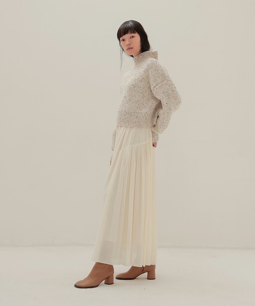 DRESSLAVE(ドレスレイブ)の「silky sheer gather skirt(シルキーシアーギャザースカート)(スカート・レディース・グレー/ホワイト・38)」の17枚目の写真