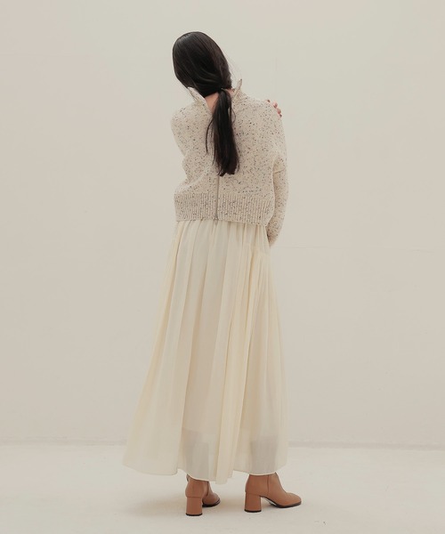 DRESSLAVE(ドレスレイブ)の「silky sheer gather skirt(シルキーシアーギャザースカート)(スカート・レディース・グレー/ホワイト・38)」の18枚目の写真