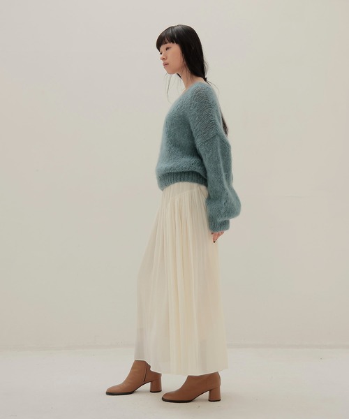 DRESSLAVE(ドレスレイブ)の「silky sheer gather skirt(シルキーシアーギャザースカート)(スカート・レディース・グレー/ホワイト・38)」の20枚目の写真
