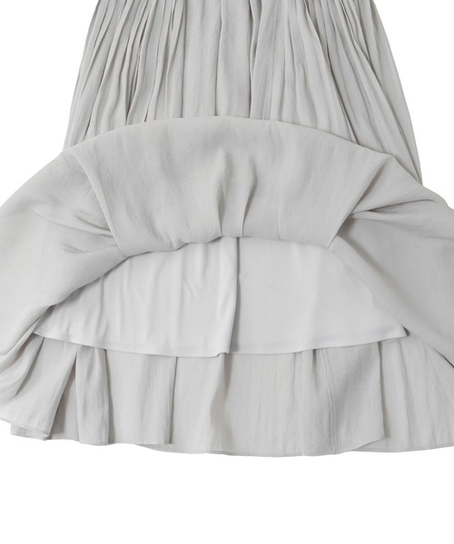 DRESSLAVE(ドレスレイブ)の「silky sheer gather skirt(シルキーシアーギャザースカート)(スカート・レディース・グレー/ホワイト・38)」の12枚目の写真