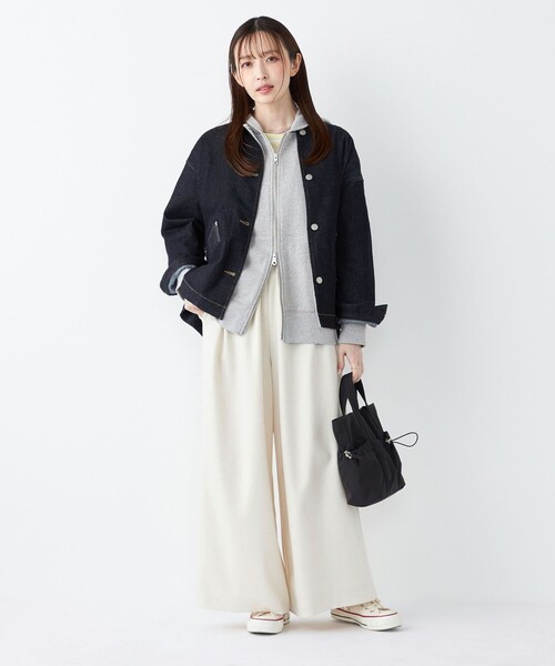 SHIPS Colors（シップス カラーズ）の「SHIPS Colors:ナイロン ギャザー ミニ トートバッグ◇（ショルダーバッグ・レディース・ブラック/ナチュラル/ブルー・ONE SIZE）」の11枚目の写真