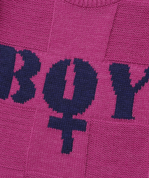 NICE GHOST CLUB(ナイスゴーストクラブ)の「BOY L/S KNIT TEE_PINK(NG2EFUK607A)(ニット/セーター・レディース・ピンク・S/M/L)」の4枚目の写真