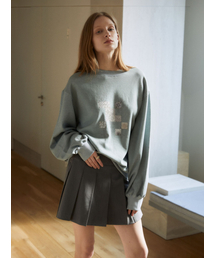 MUSEE（ミューゼ）の「ARTISTE オーバーサイズプリントスウェットシャツ_ミントピグメント（スウェット）」