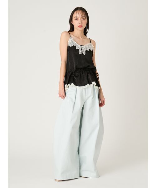 FRAY I.D（フレイアイディー）の「ワイドバレルレッグパンツ（その他パンツ・レディース・ブラック/ライトブルー/キャメル・0/1）」の11枚目の写真