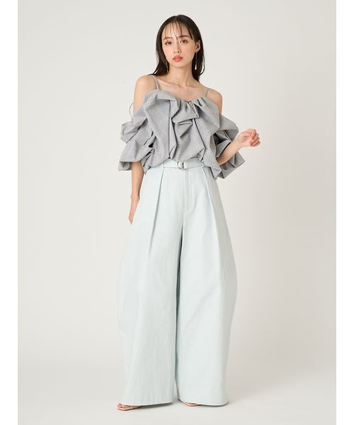 FRAY I.D（フレイアイディー）の「ワイドバレルレッグパンツ（その他パンツ・レディース・ブラック/ライトブルー/キャメル・0/1）」の13枚目の写真