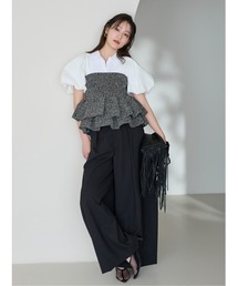 ワイドバレルレッグパンツ