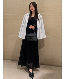 FRAY I.D（フレイアイディー）の「スクエアネックストレッチレースワンピース（ワンピース）」