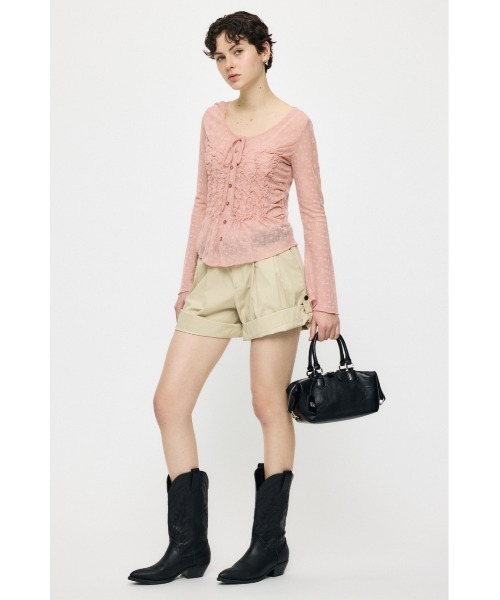 MOUSSY(マウジー)の「【26年SS新作】ROLL UP HEM CHINO ショートパンツ(その他パンツ・レディース・ネイビー/ライトベージュ・2/1)」の7枚目の写真