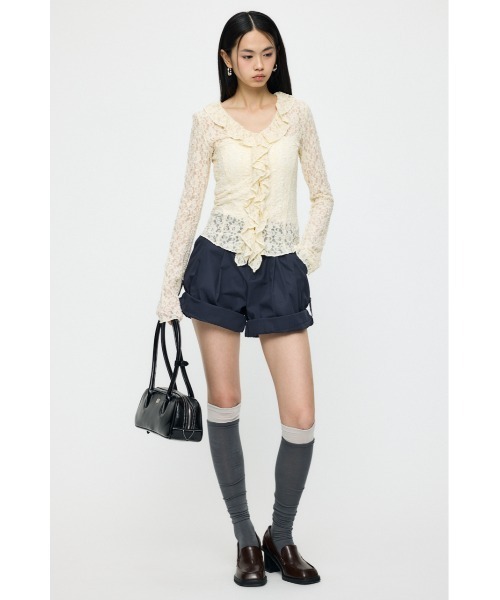 MOUSSY(マウジー)の「【26年SS新作】ROLL UP HEM CHINO ショートパンツ(その他パンツ・レディース・ネイビー/ライトベージュ・2/1)」の16枚目の写真