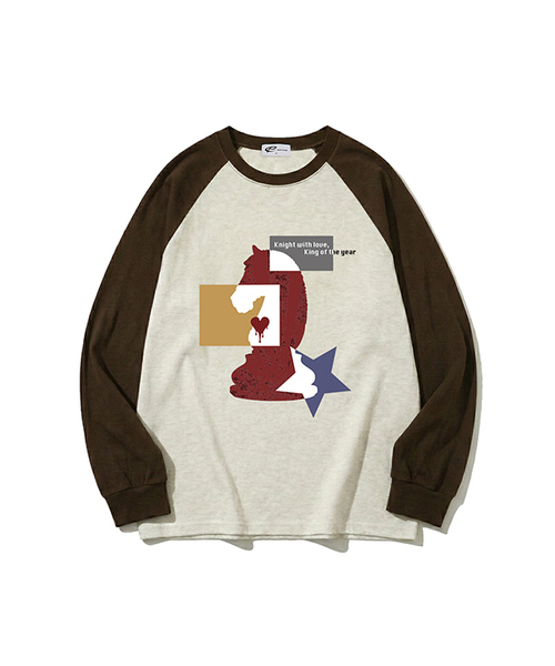 ESCAPEFROM（エスケープフロム）の「ハートオンザボードプリントロングスリーブ [6カラー]（Tシャツ/カットソー・レディース・グレー/ネイビー/ブラック/ホワイト/ピンク/ブラウン・SMALL/MEDIUM/LARGE）」の4枚目の写真