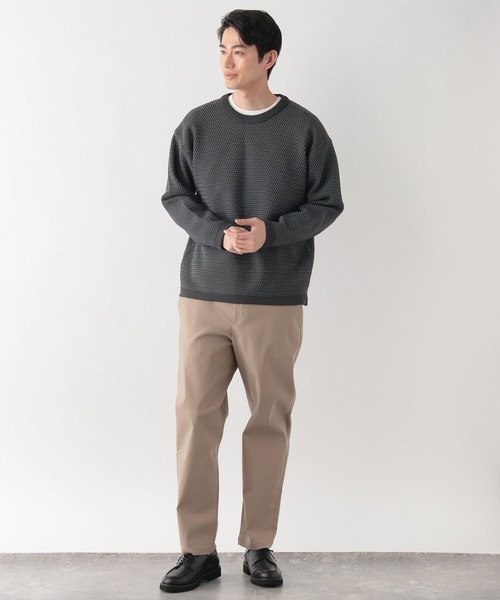 GLOBAL WORK(グローバルワーク)の「トクトク2SETカノコニットプルオーバー&長袖Tシャツ/647557(ニット/セーター・メンズ・ベージュ/ネイビー/ミント/チャコールグレー/サックスブルー・LARGE/MEDIUM/SMALL/X-LARGE)」の7枚目の写真