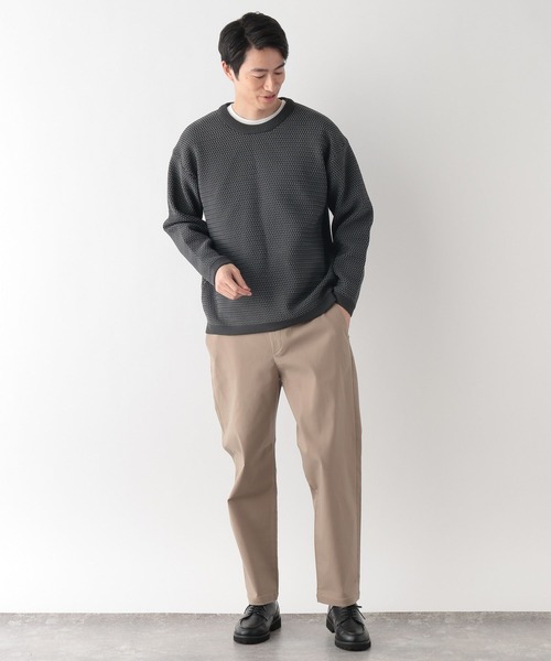 GLOBAL WORK(グローバルワーク)の「トクトク2SETカノコニットプルオーバー&長袖Tシャツ/647557(ニット/セーター・メンズ・ベージュ/ネイビー/ミント/チャコールグレー/サックスブルー・LARGE/MEDIUM/SMALL/X-LARGE)」の8枚目の写真