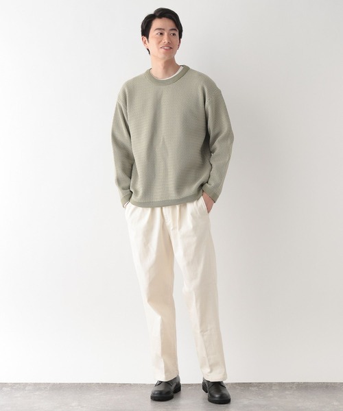 GLOBAL WORK(グローバルワーク)の「トクトク2SETカノコニットプルオーバー&長袖Tシャツ/647557(ニット/セーター・メンズ・ベージュ/ネイビー/ミント/チャコールグレー/サックスブルー・LARGE/MEDIUM/SMALL/X-LARGE)」の19枚目の写真