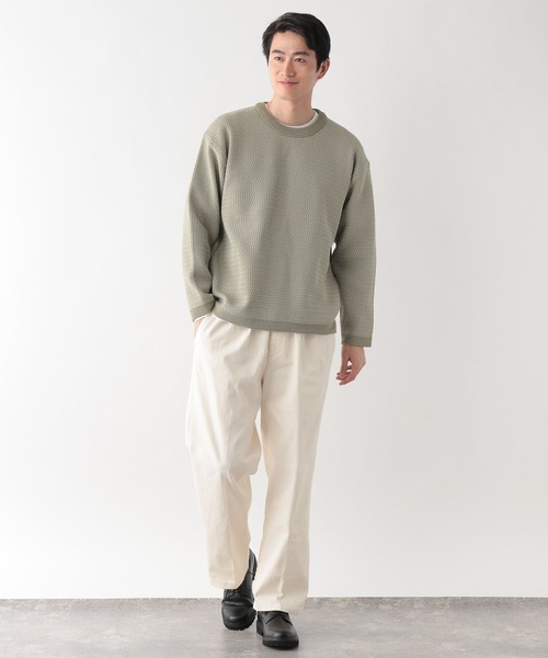 GLOBAL WORK(グローバルワーク)の「トクトク2SETカノコニットプルオーバー&長袖Tシャツ/647557(ニット/セーター・メンズ・ベージュ/ネイビー/ミント/チャコールグレー/サックスブルー・LARGE/MEDIUM/SMALL/X-LARGE)」の20枚目の写真