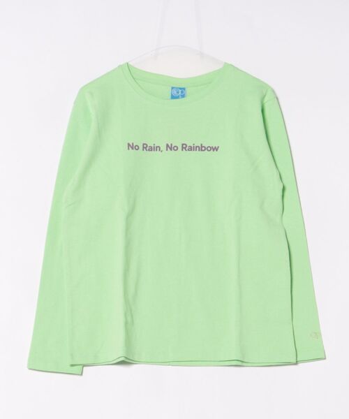 Ocean Pacific(オーシャンパシフィック)の「【OP/オーピー】レディース オーバーシルエット フロッキー加工プリント ロングTシャツ(Tシャツ/カットソー・レディース・グリーン/サンドベージュ・MEDIUM/LARGE/X-LARGE)」の4枚目の写真