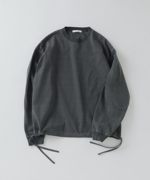 JOURNAL STANDARD relume（ジャーナルスタンダード　レリューム）の「アウトバインダー 天竺 ボーダー Tシャツ（Tシャツ/カットソー・メンズ・ブラック/ブルー系その他/レッド・MEDIUM/LARGE）」の2枚目の写真