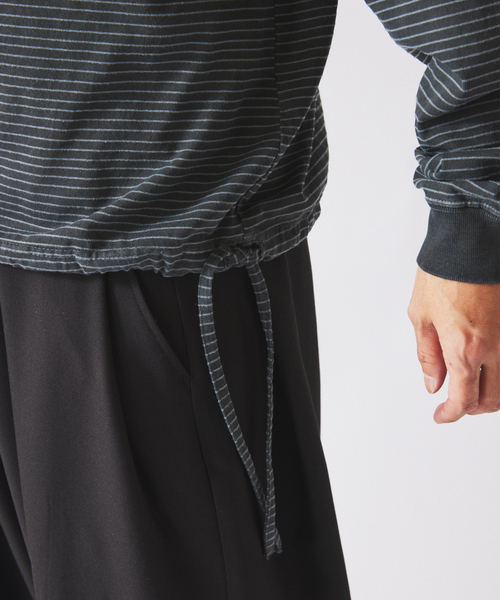 JOURNAL STANDARD relume（ジャーナルスタンダード　レリューム）の「アウトバインダー 天竺 ボーダー Tシャツ（Tシャツ/カットソー・メンズ・ブラック/ブルー系その他/レッド・MEDIUM/LARGE）」の11枚目の写真