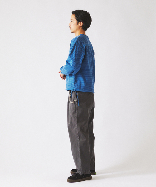 JOURNAL STANDARD relume（ジャーナルスタンダード　レリューム）の「アウトバインダー 天竺 ボーダー Tシャツ（Tシャツ/カットソー・メンズ・ブラック/ブルー系その他/レッド・MEDIUM/LARGE）」の16枚目の写真