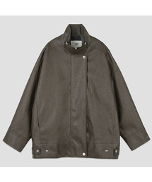 ATELIER NAIN（アトリエナイン）の「HIGHNECK OVERFIT LEATHER JUMPER(JP-592)（MA-1）」