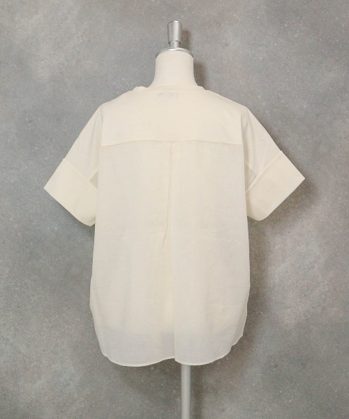 STUDIO PICONE(スタジオピッコーネ)の「コットン100%前後切替プルオーバー(Tシャツ/カットソー・レディース・ライトブルー/ブラック/ホワイト/ベージュ・LL/L/M)」の6枚目の写真