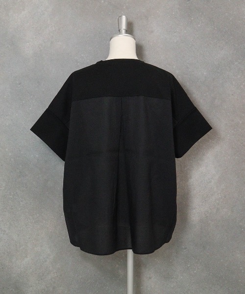 STUDIO PICONE(スタジオピッコーネ)の「コットン100%前後切替プルオーバー(Tシャツ/カットソー・レディース・ライトブルー/ブラック/ホワイト/ベージュ・LL/L/M)」の7枚目の写真