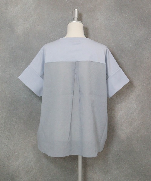 STUDIO PICONE(スタジオピッコーネ)の「コットン100%前後切替プルオーバー(Tシャツ/カットソー・レディース・ライトブルー/ブラック/ホワイト/ベージュ・LL/L/M)」の10枚目の写真