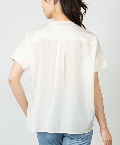 STUDIO PICONE(スタジオピッコーネ)の「コットン100%前後切替プルオーバー(Tシャツ/カットソー・レディース・ライトブルー/ブラック/ホワイト/ベージュ・LL/L/M)」の14枚目の写真
