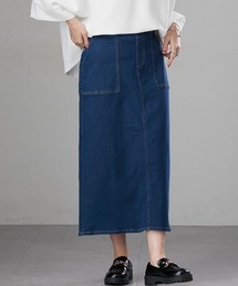 Soiunique（スワユニーク）の「ツイルストレッチデニムスカート　［Soiunique］（デニムスカート）」
